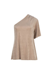 CURAAE Maple One Sleeve Top in Beige