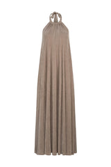 CURAAE Melrose Halter Maxi Dress in Beige