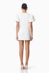 Delia Diamante Mini Dress In White