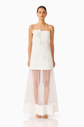 Reina Applique Gown in White