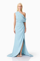 Isadora Off The Shoulder Gown in Blue