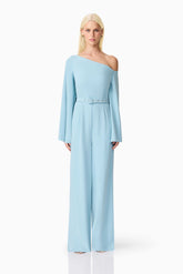 Elinor Asymmetrical Jumpsuit in Blue