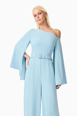 Elinor Asymmetrical Jumpsuit in Blue