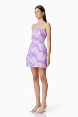 Vonni Party Mini Dress in Purple