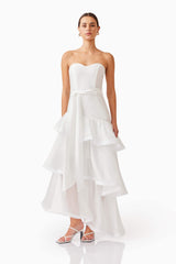 Kalani Strapless Maxi Dress in White