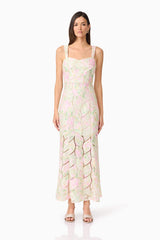 Indria Lace Maxi Dress in Floral