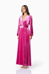 Solene Eventwear Maxi Dress In Pink