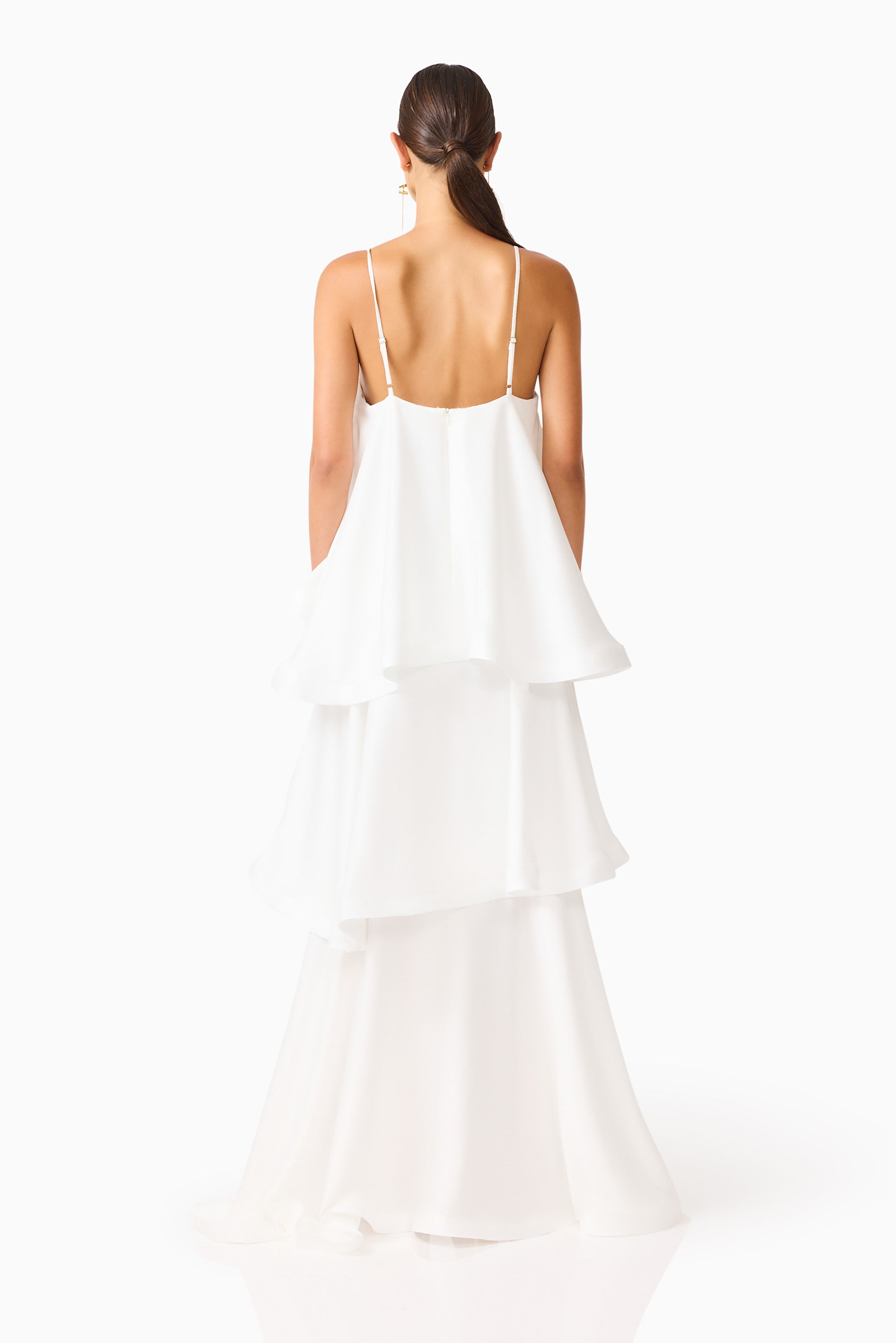Tilly Tiered Maxi Dress in White