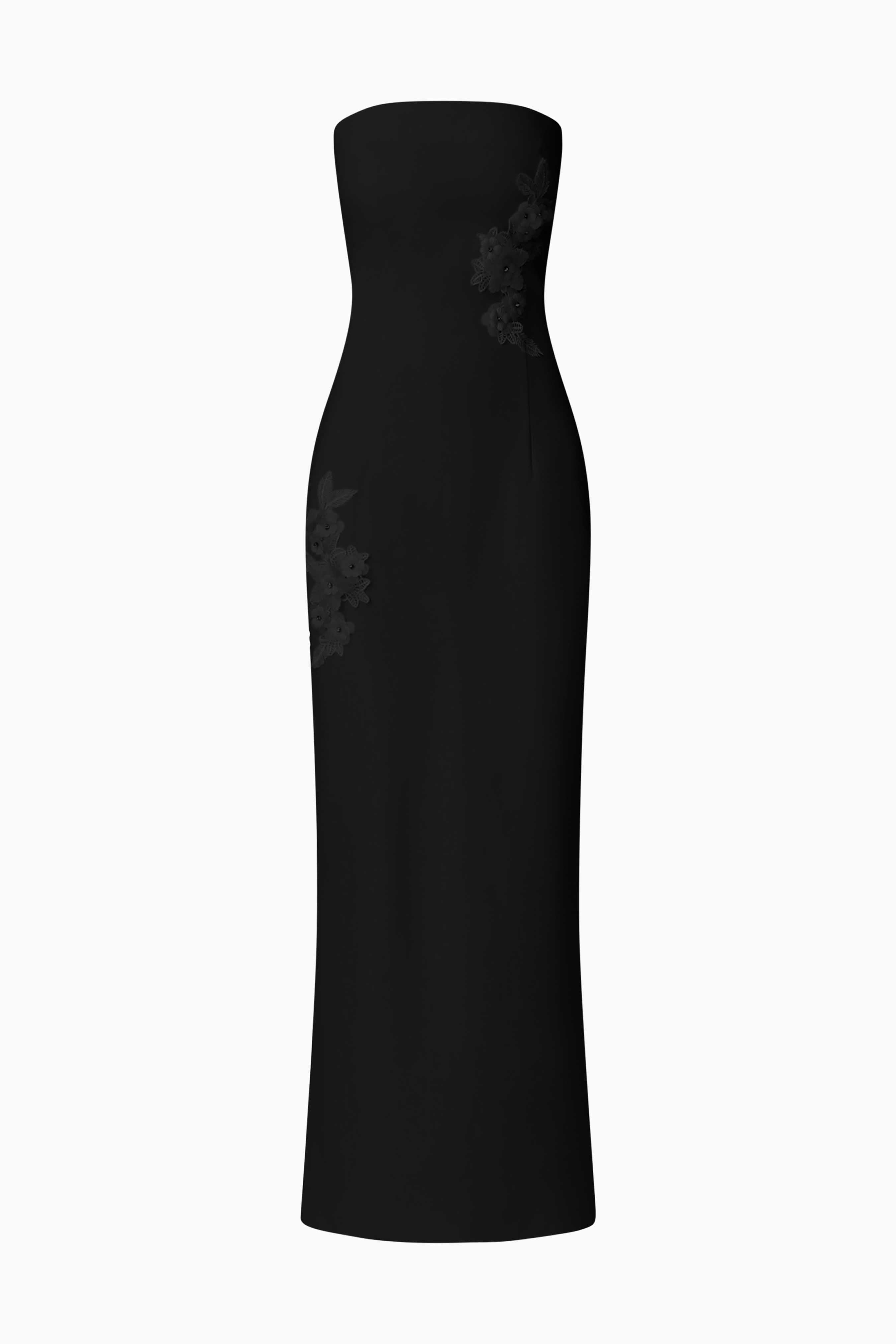 Evee Strapless Maxi Dress in Black