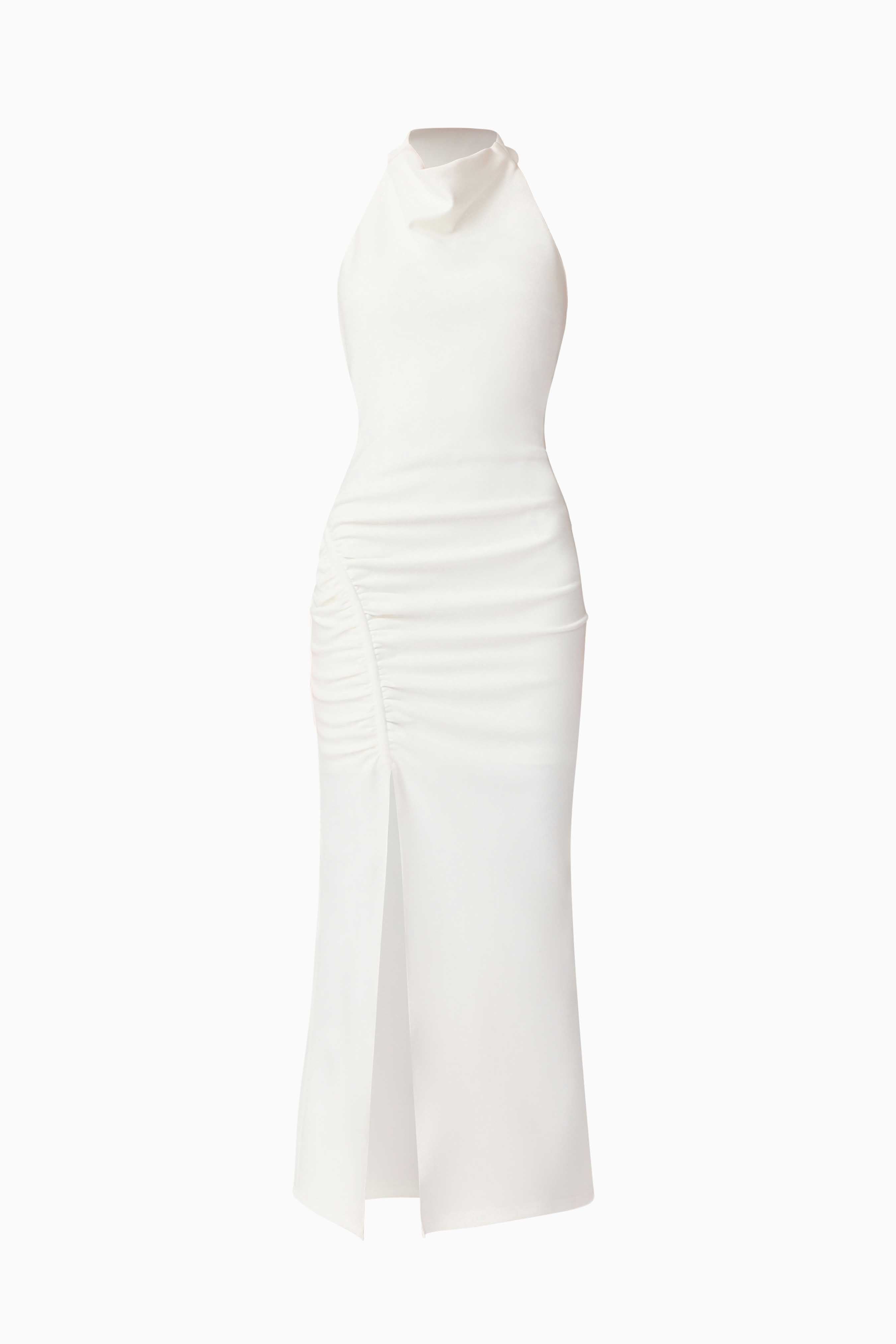 Nerissa Cowl Neck Maxi Dress in White