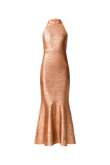 Rhian Halter Gown in Orange