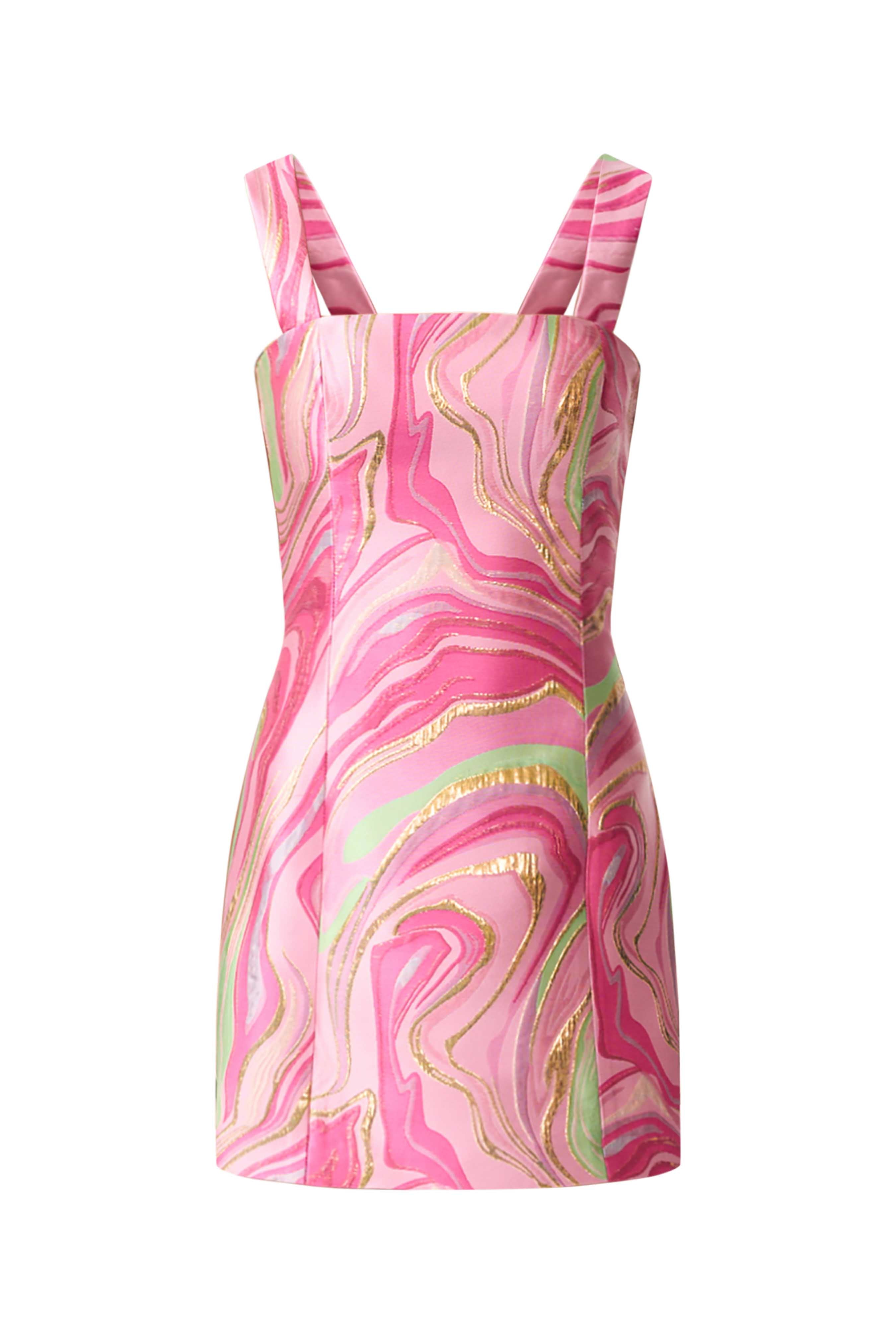 Mirella Fitted Mini Dress in Pink