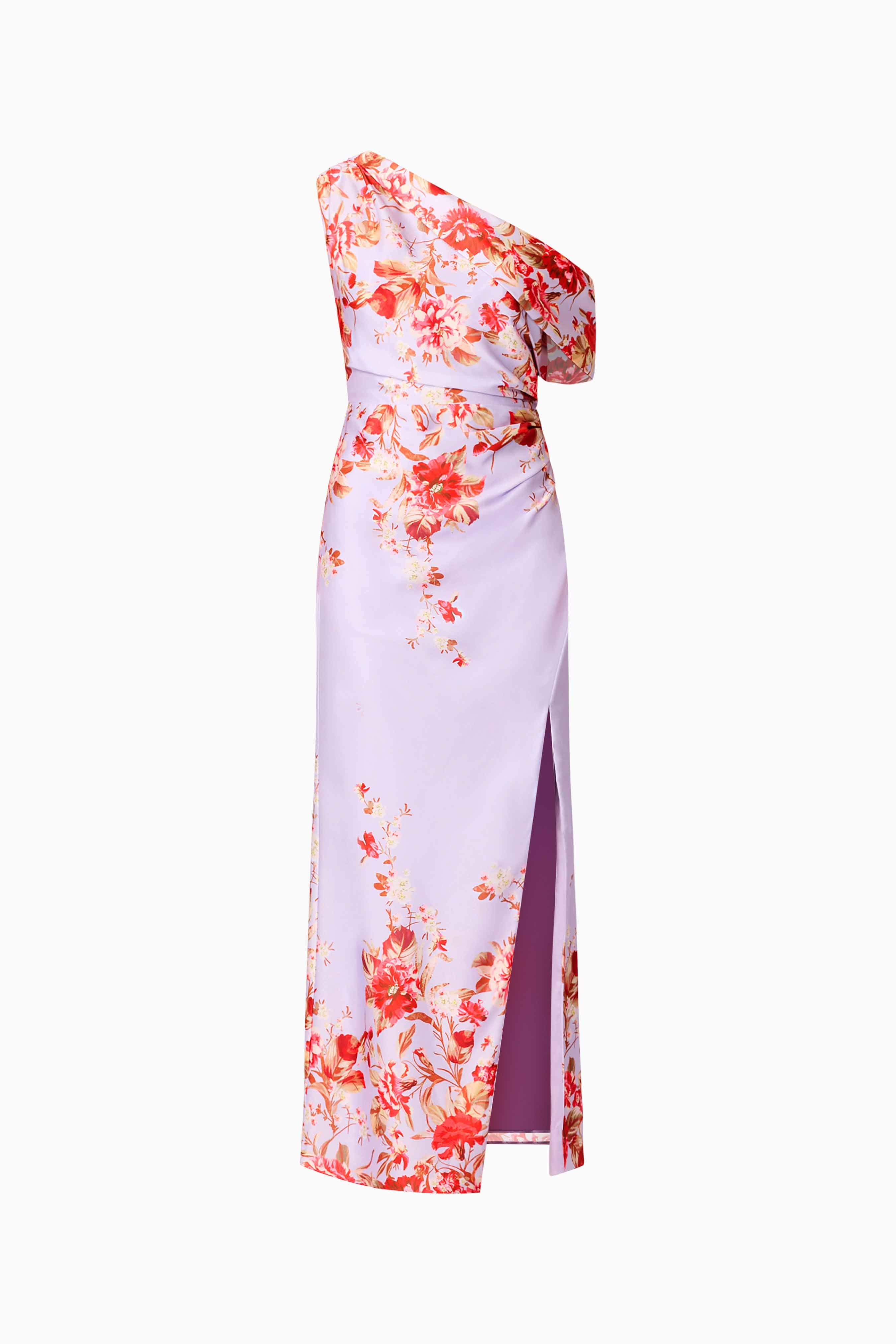 Elina Asymmetrical Gown in Purple