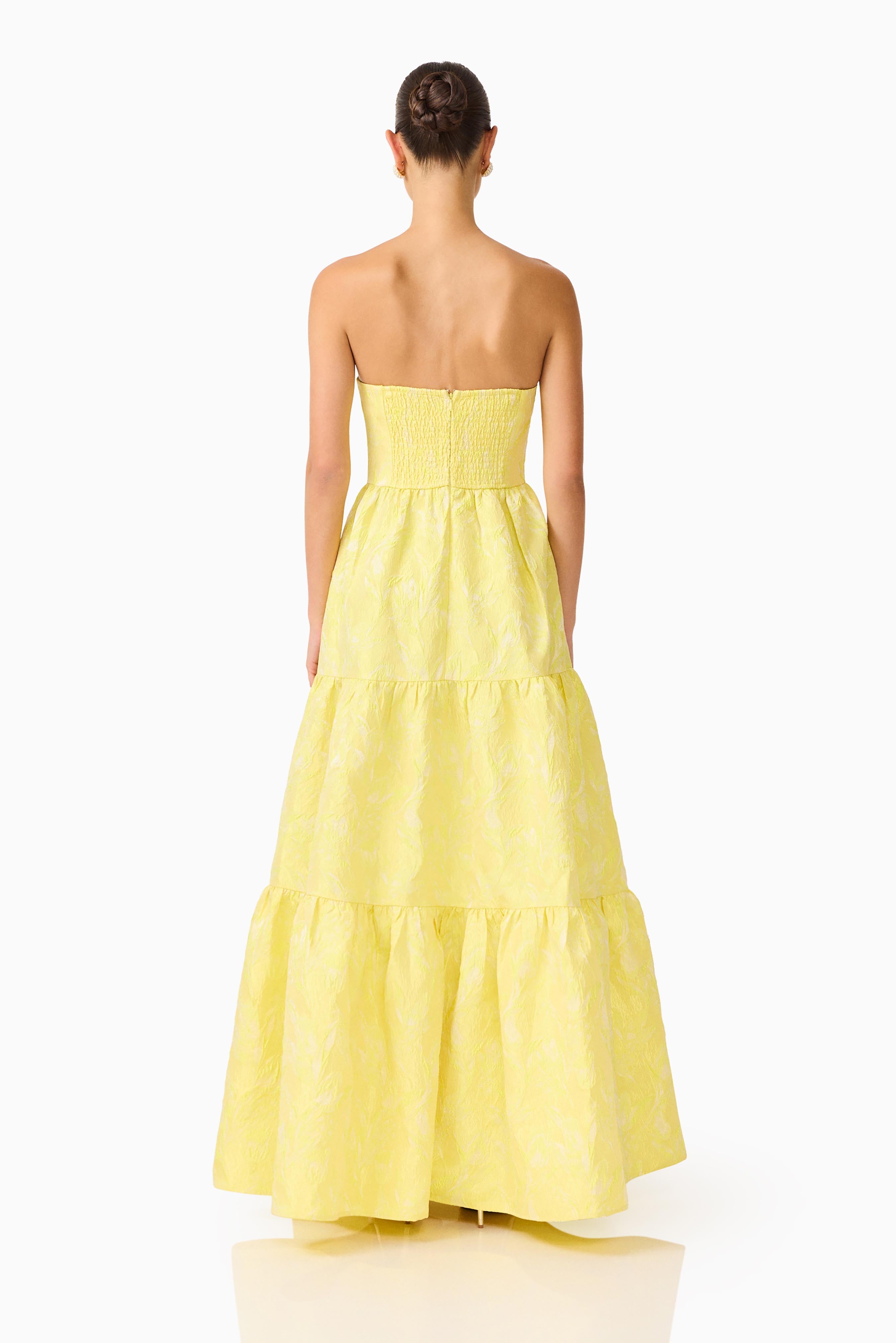 Luella Strapless Gown in Yellow
