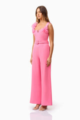 Klara Wide Leg Jumpsuit in Pink