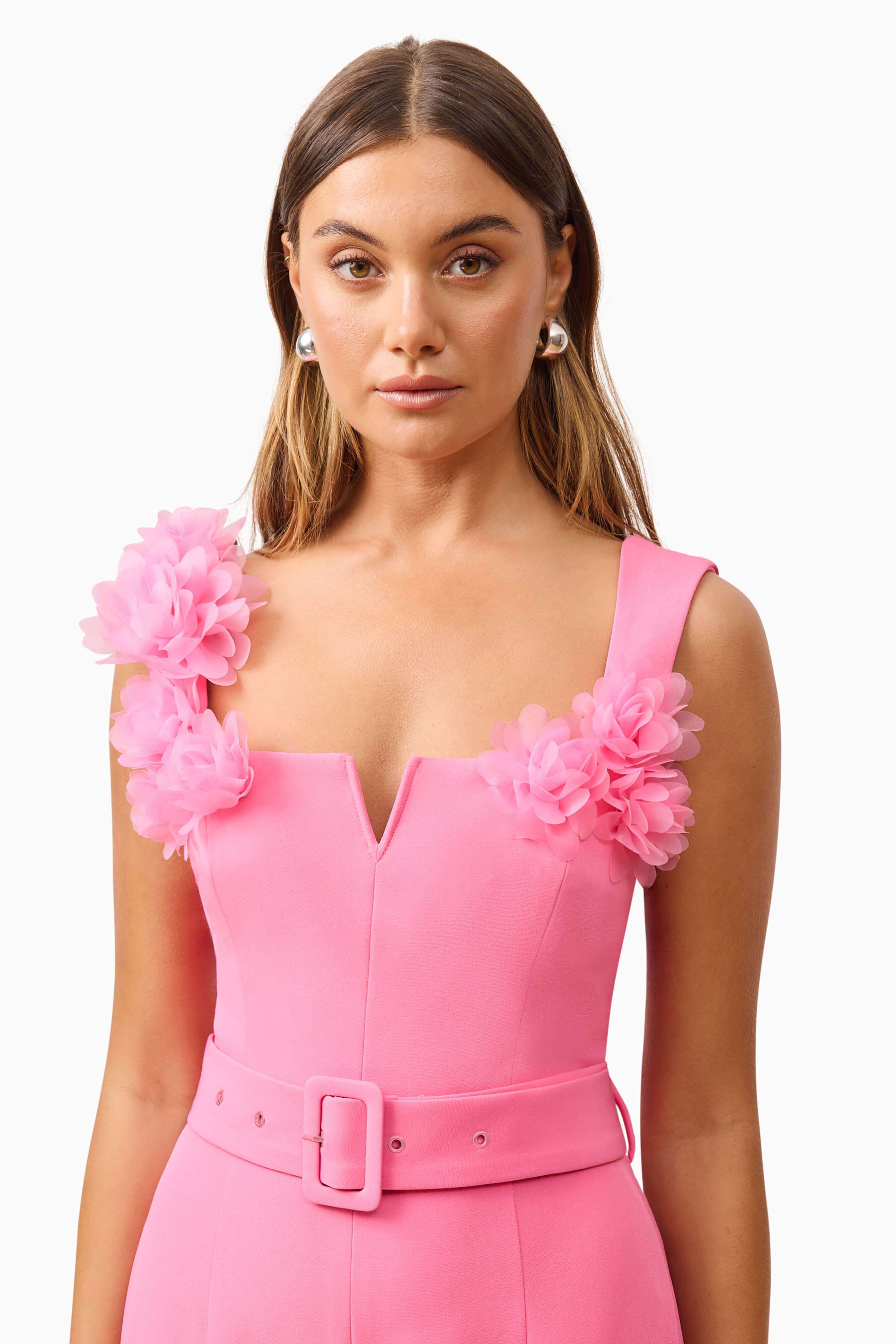 Klara Wide Leg Jumpsuit in Pink