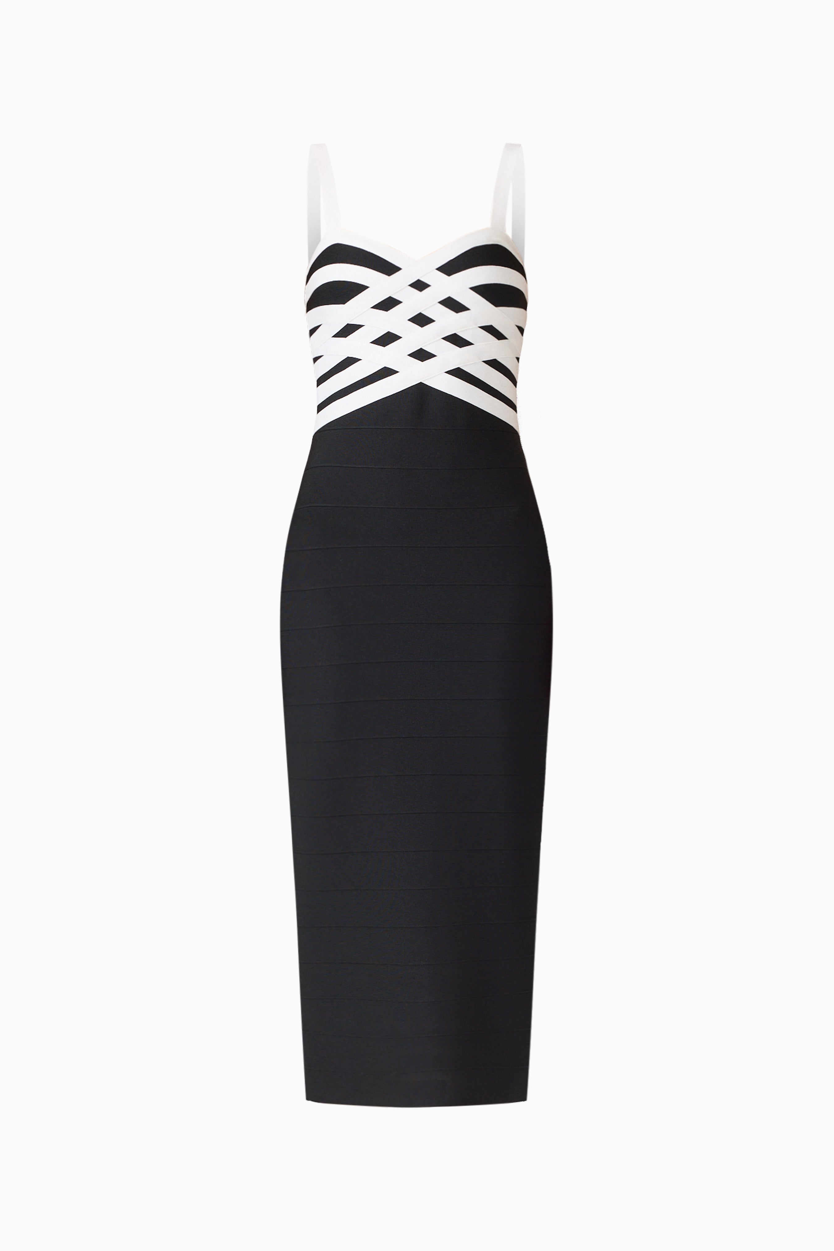 Ninette Coulum Midi Dress in Black & White