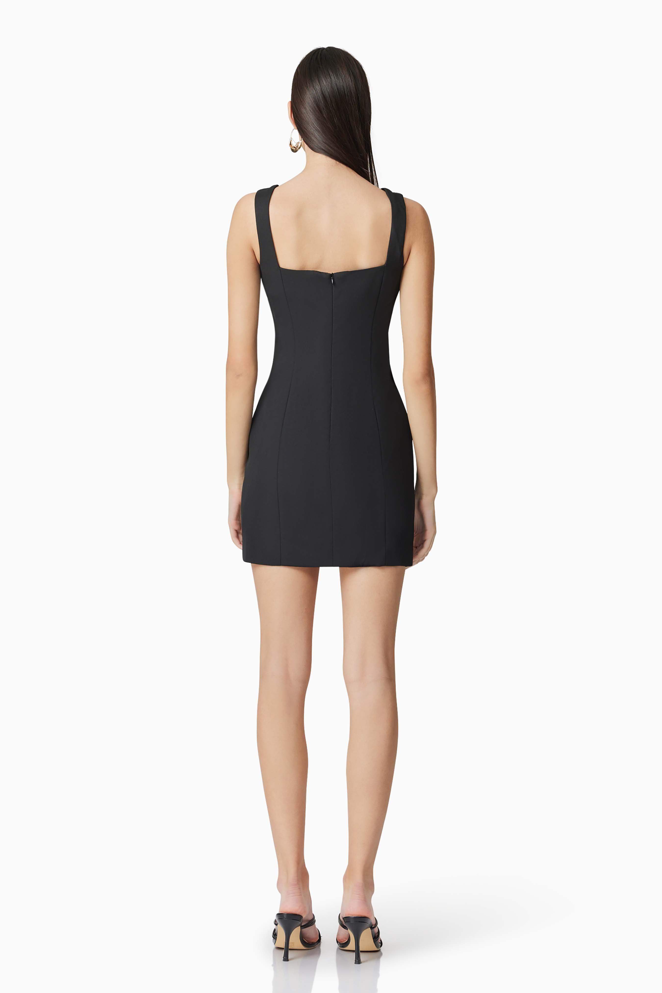Trompe 3D Floral Mini Dress Black