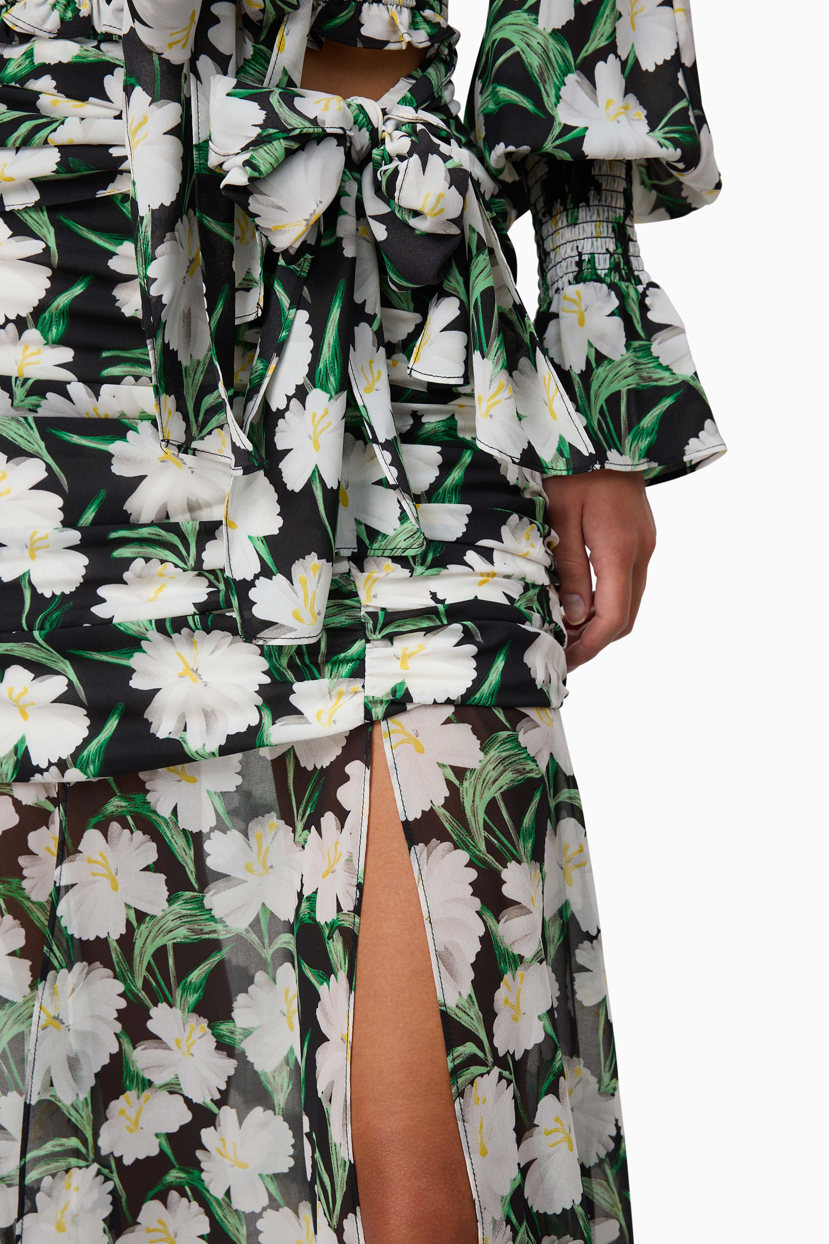 Rosey Long Sleeve Set in Black Floral