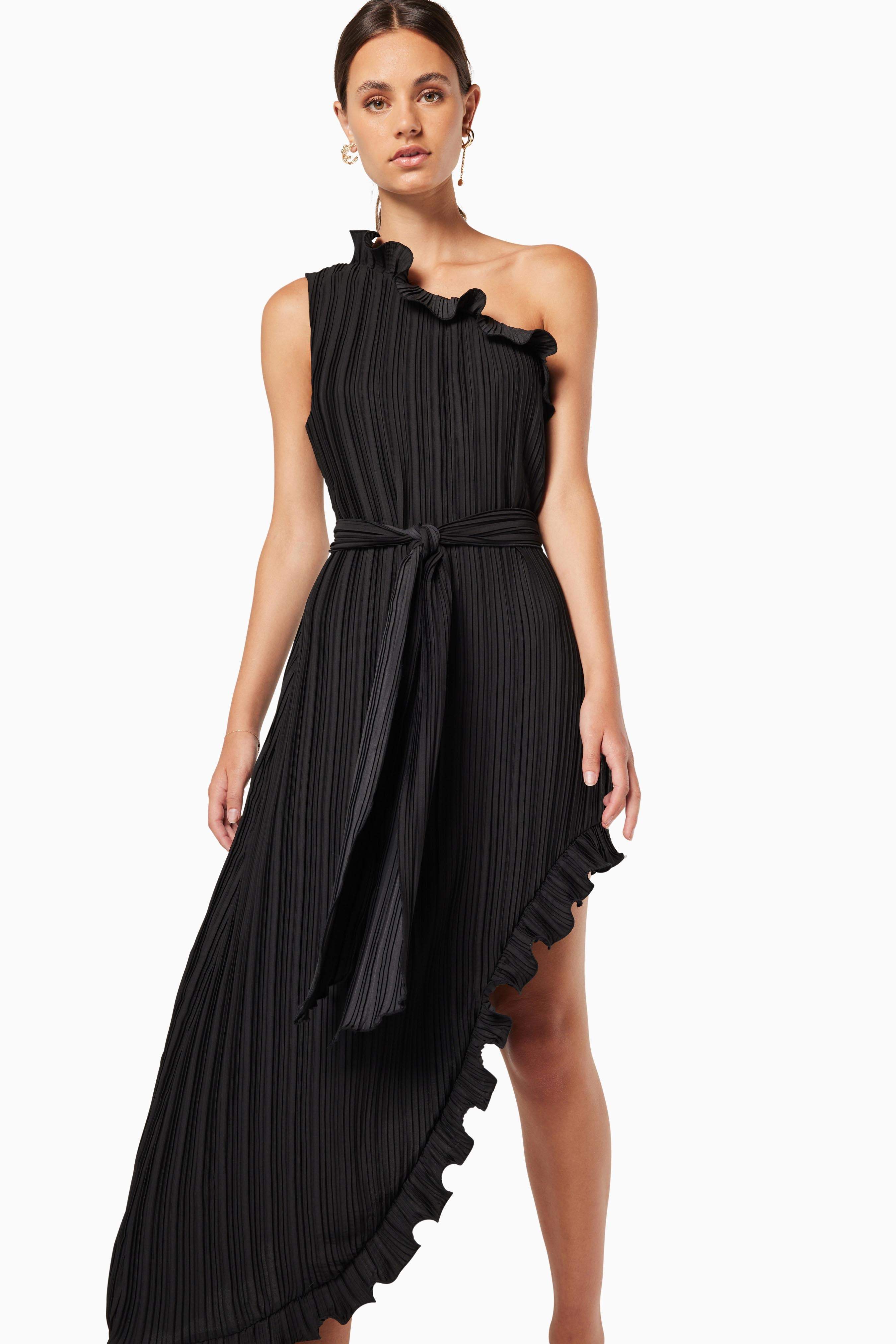 Italianate Midi Dress In Black