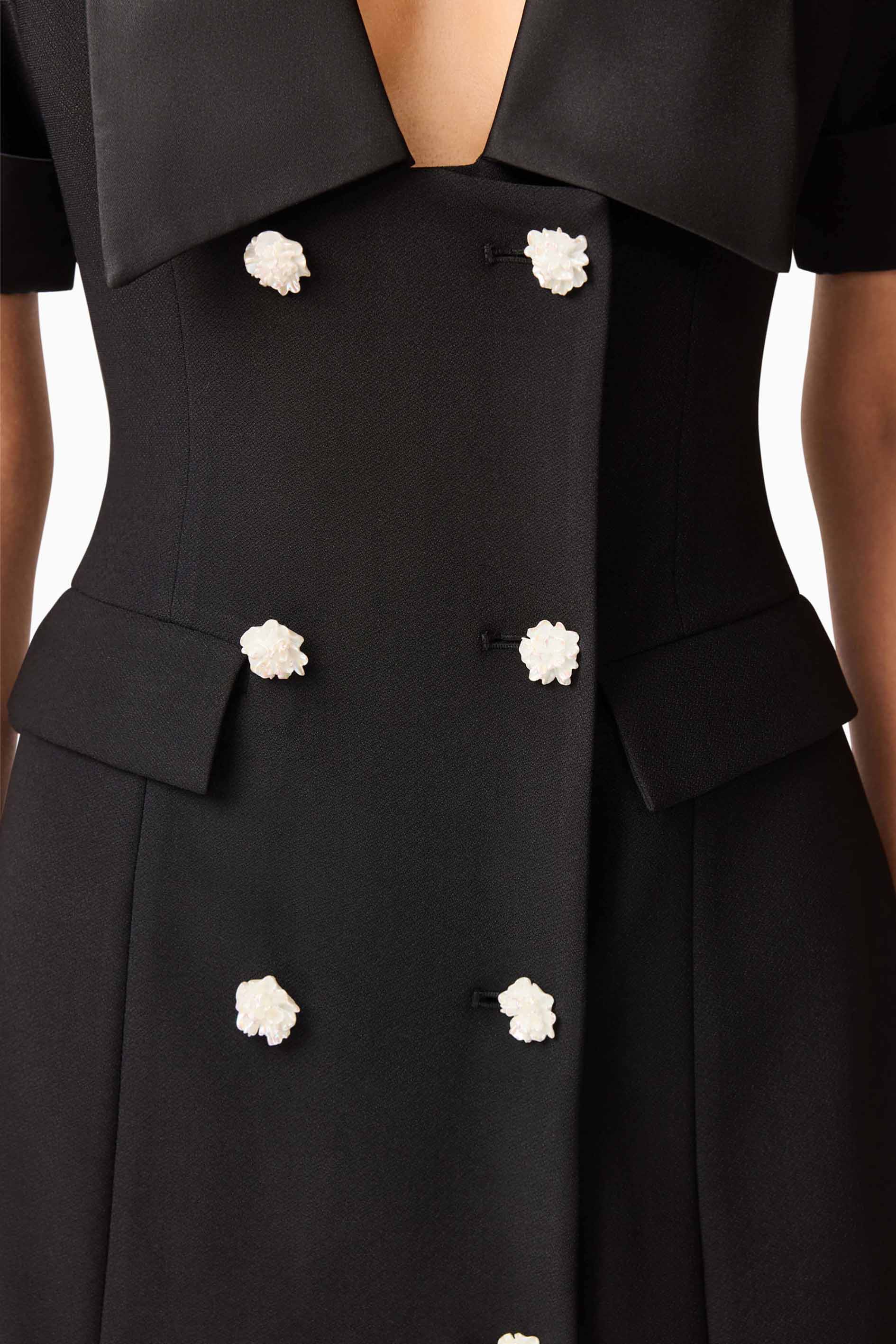 Ruby Short Sleeve Blazer Dress in Black