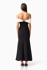 Ruby Off The Shoulder Gown in Black