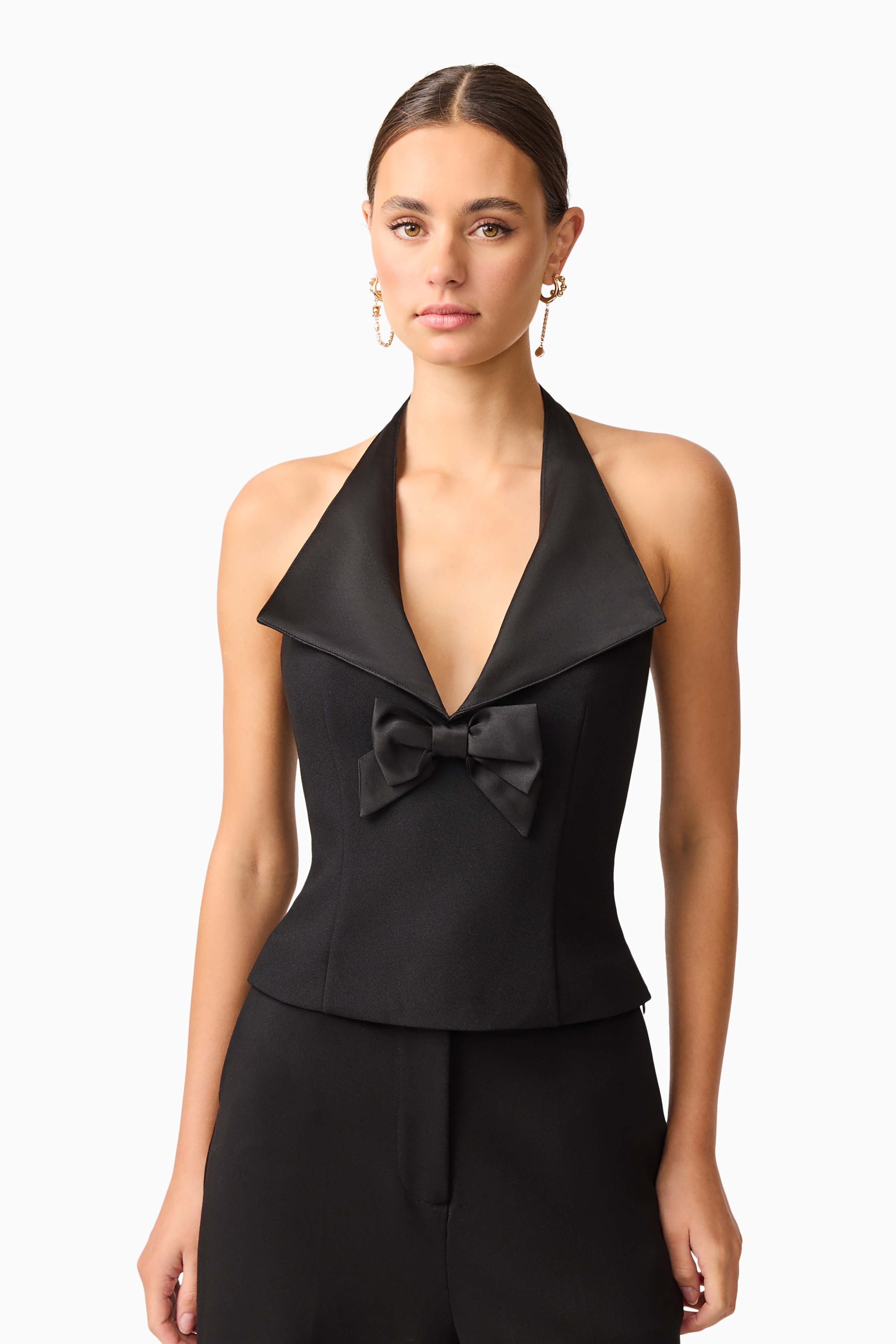 Ruby Halter Top in Black