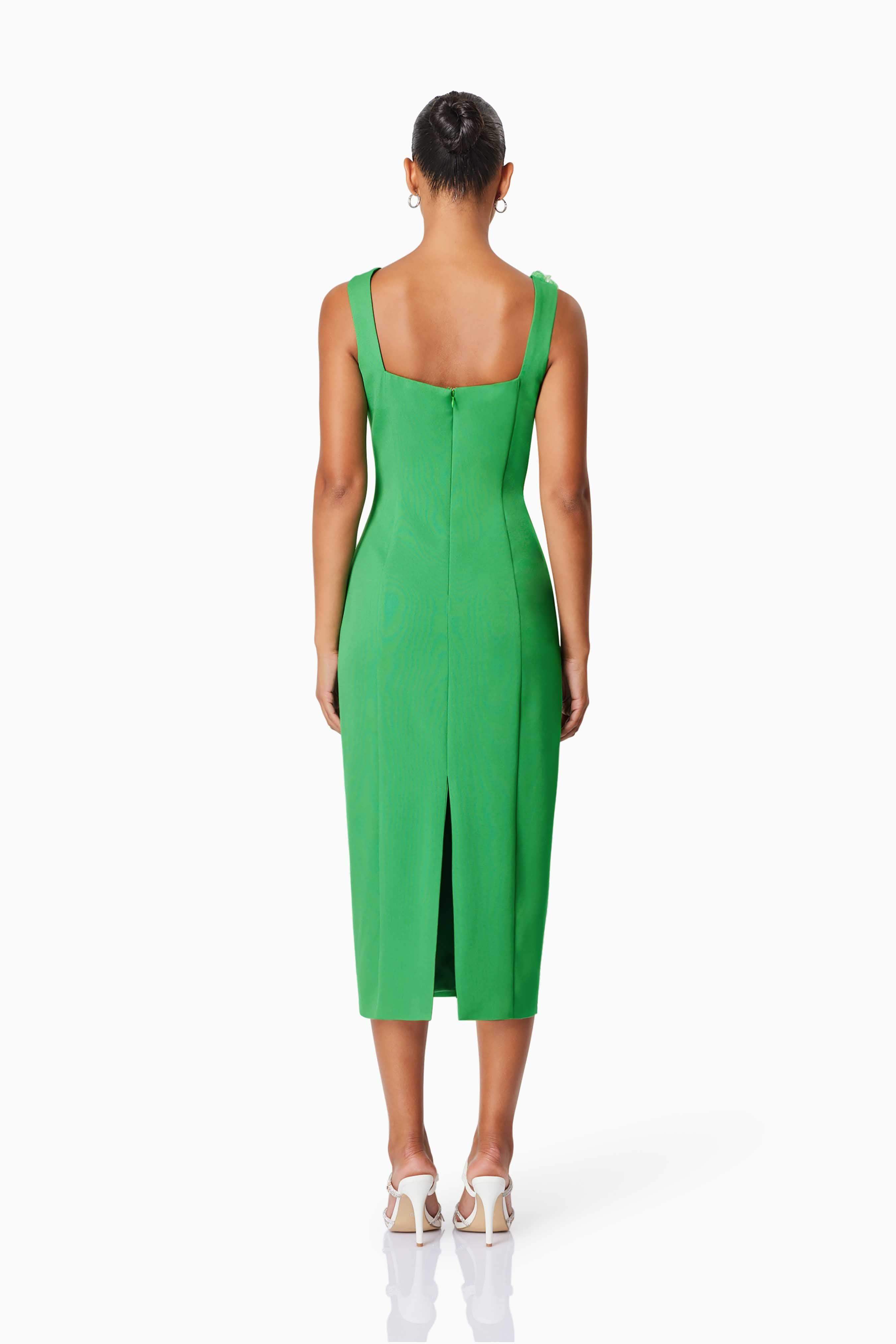Valeria Eventwear Midi Dress In Green