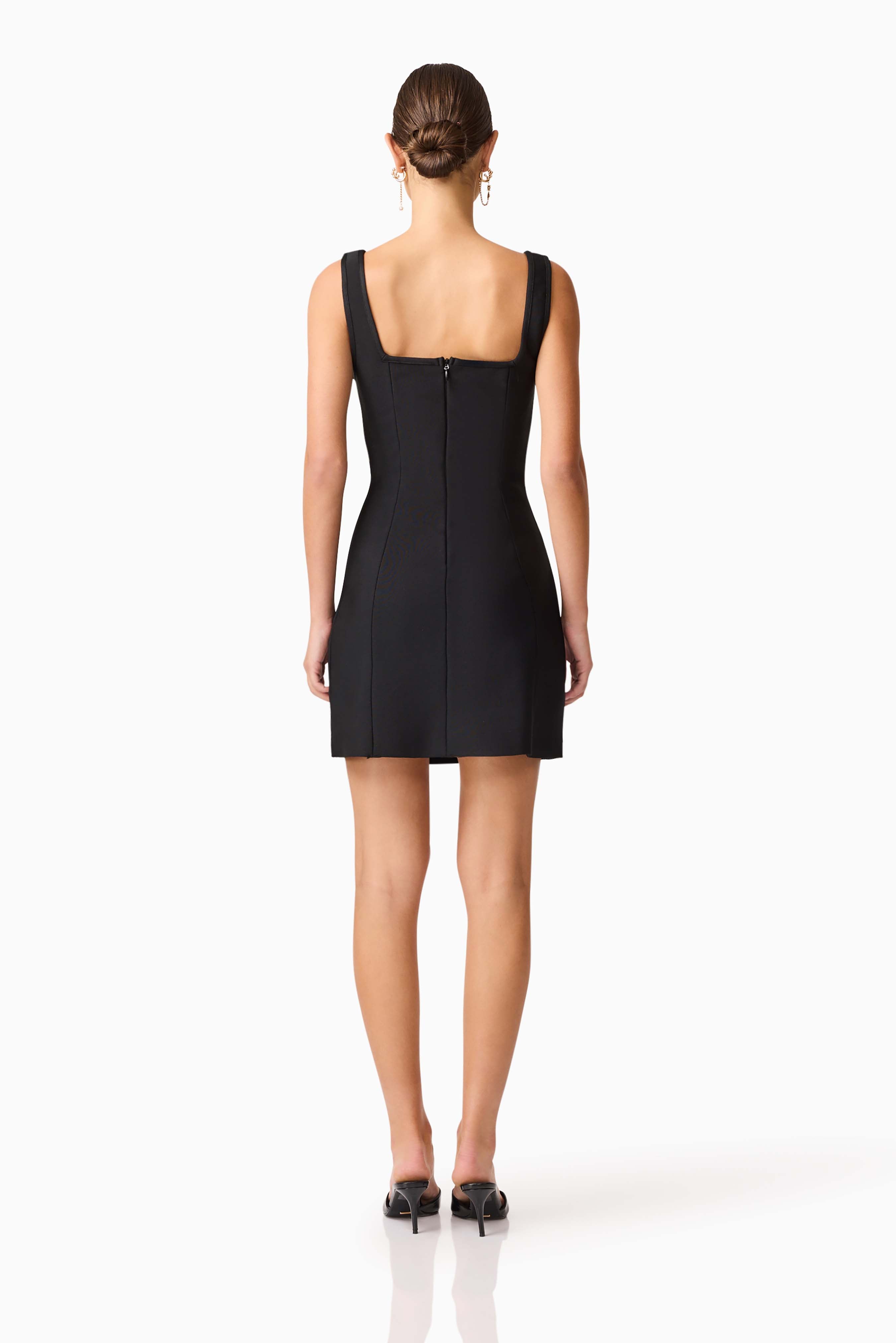 Soleil Party Mini Dress in Black