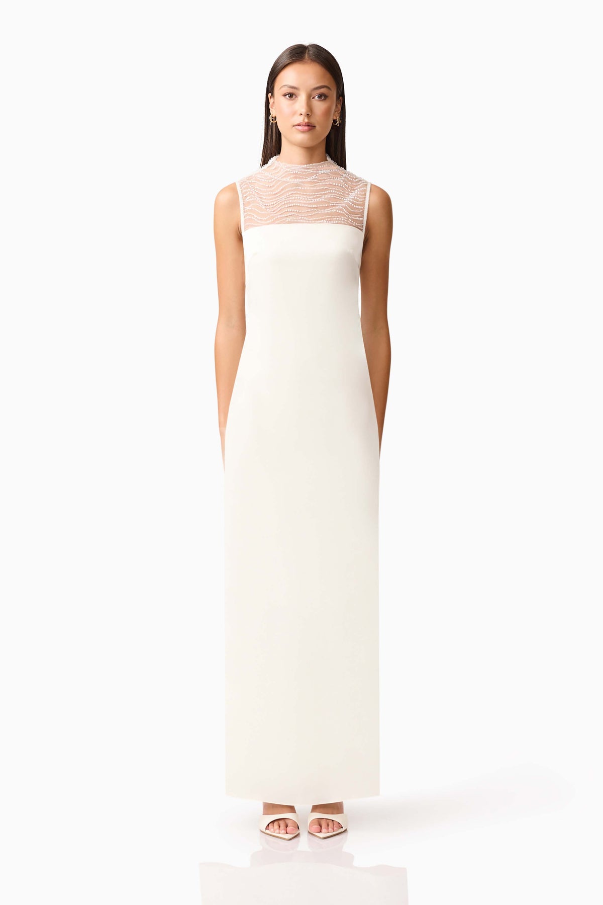 Margot Satin Gown in White