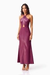 Nova Halter Gown in Purple