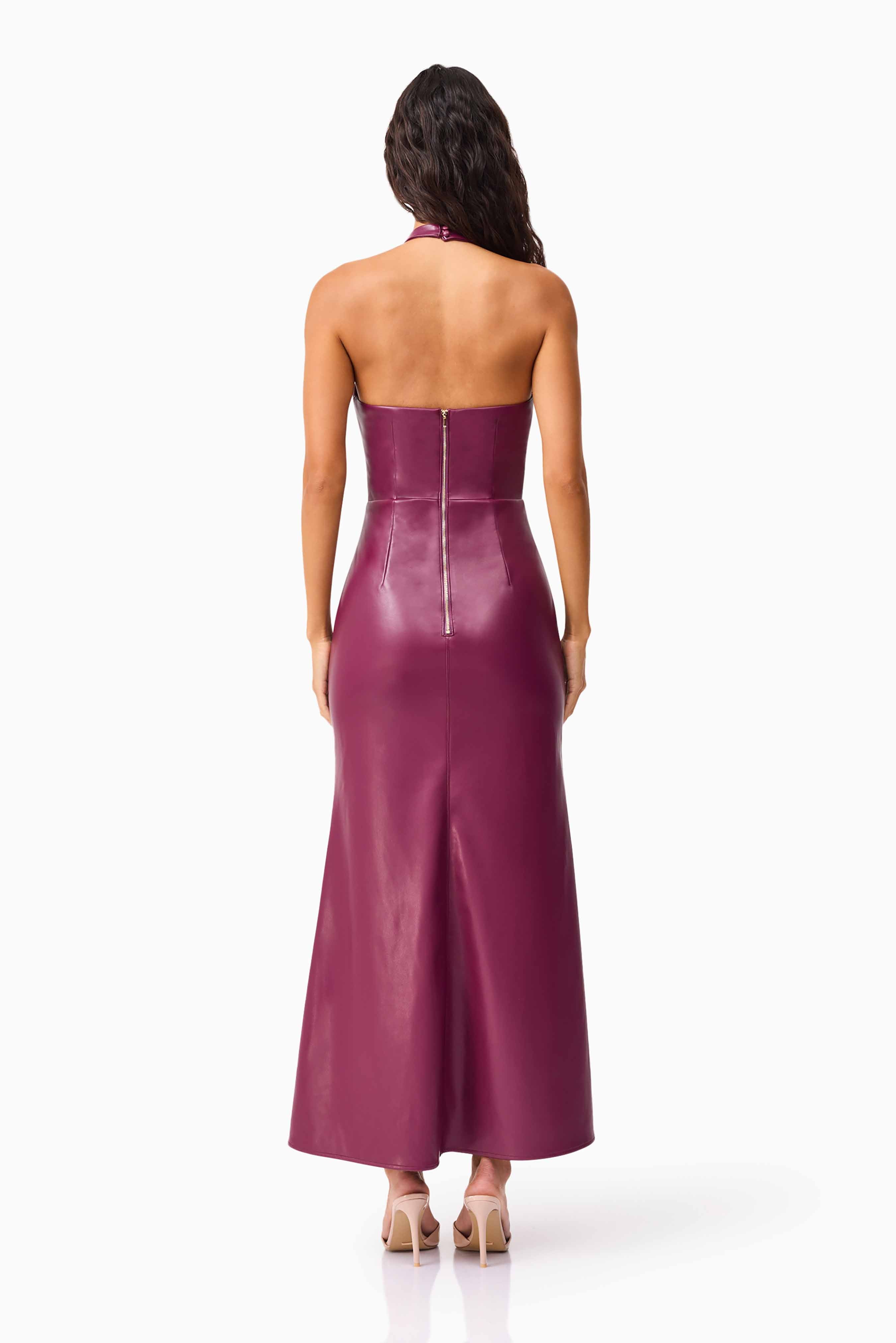 Nova Halter Gown in Purple