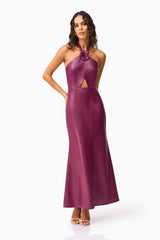 Nova Halter Gown in Purple