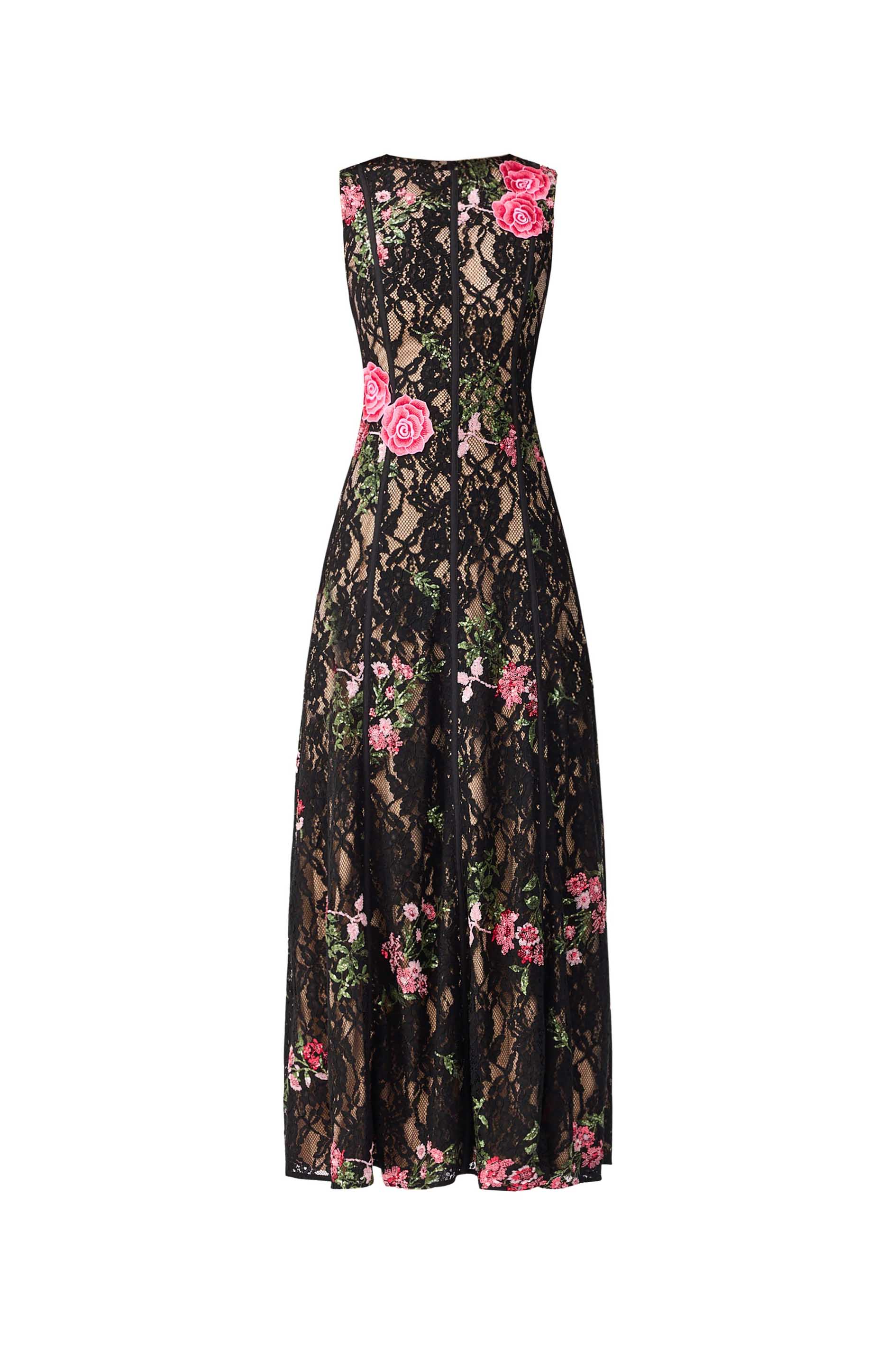 Morgaine Lace Gown in Black