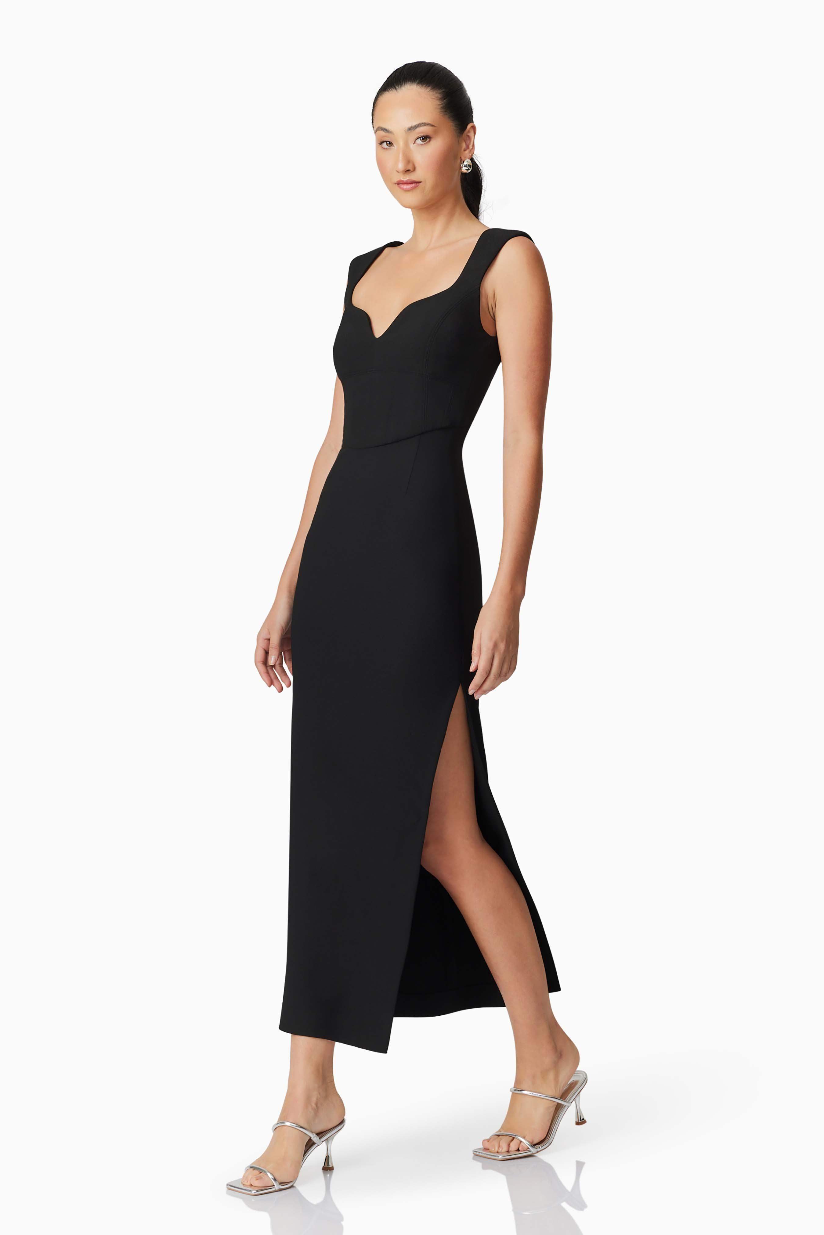 Gia Fitted Gown in Black