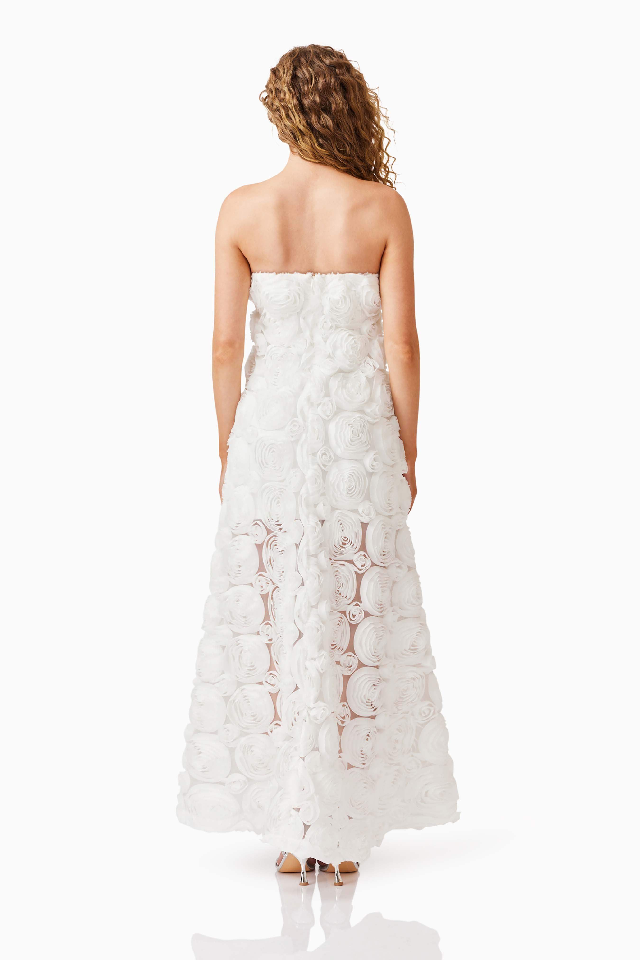 Selena Strapless Maxi Dress in White
