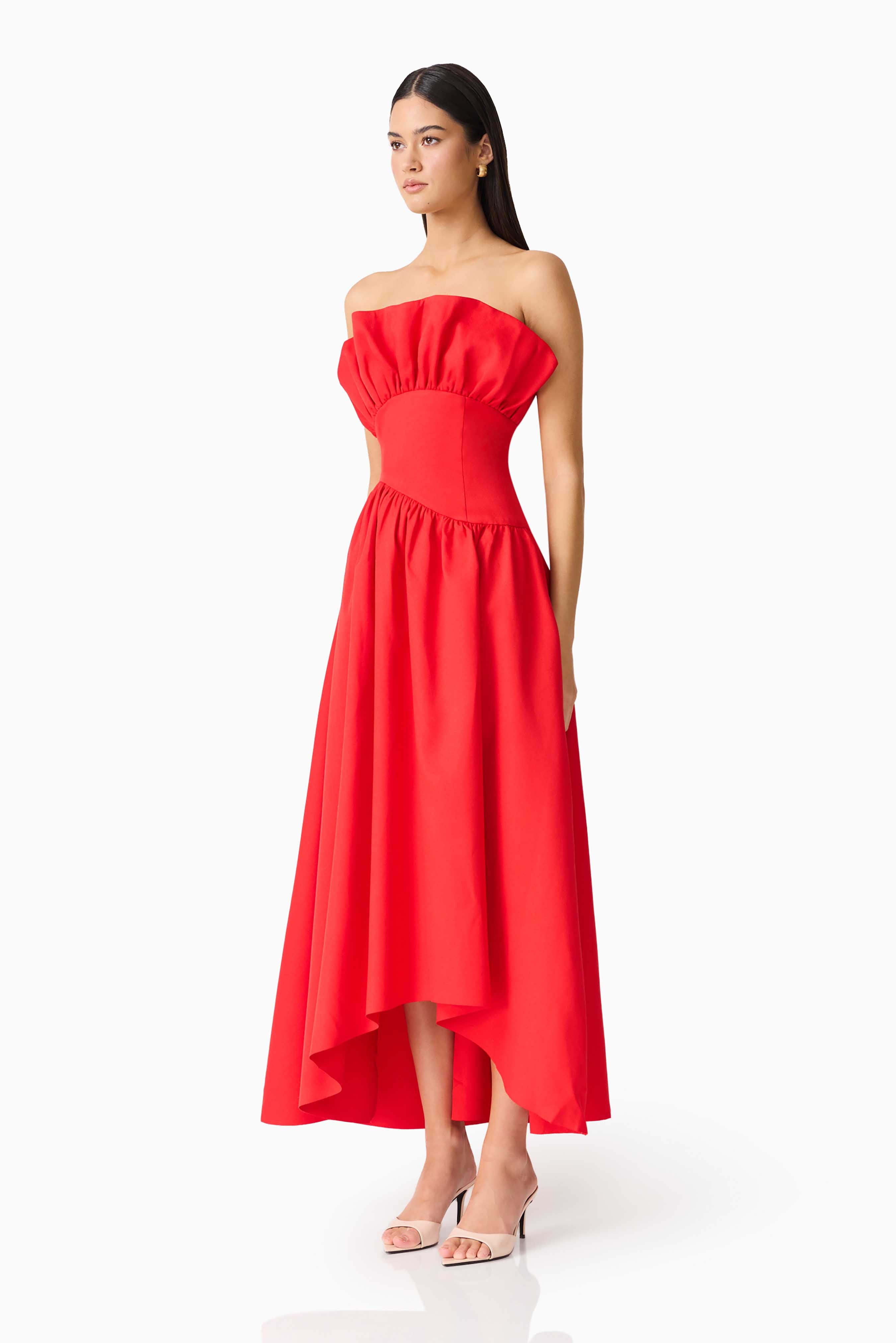 Laurel Sleeveless Maxi Dress In Red