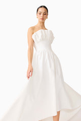 Laurel Sleeveless Maxi Dress In White