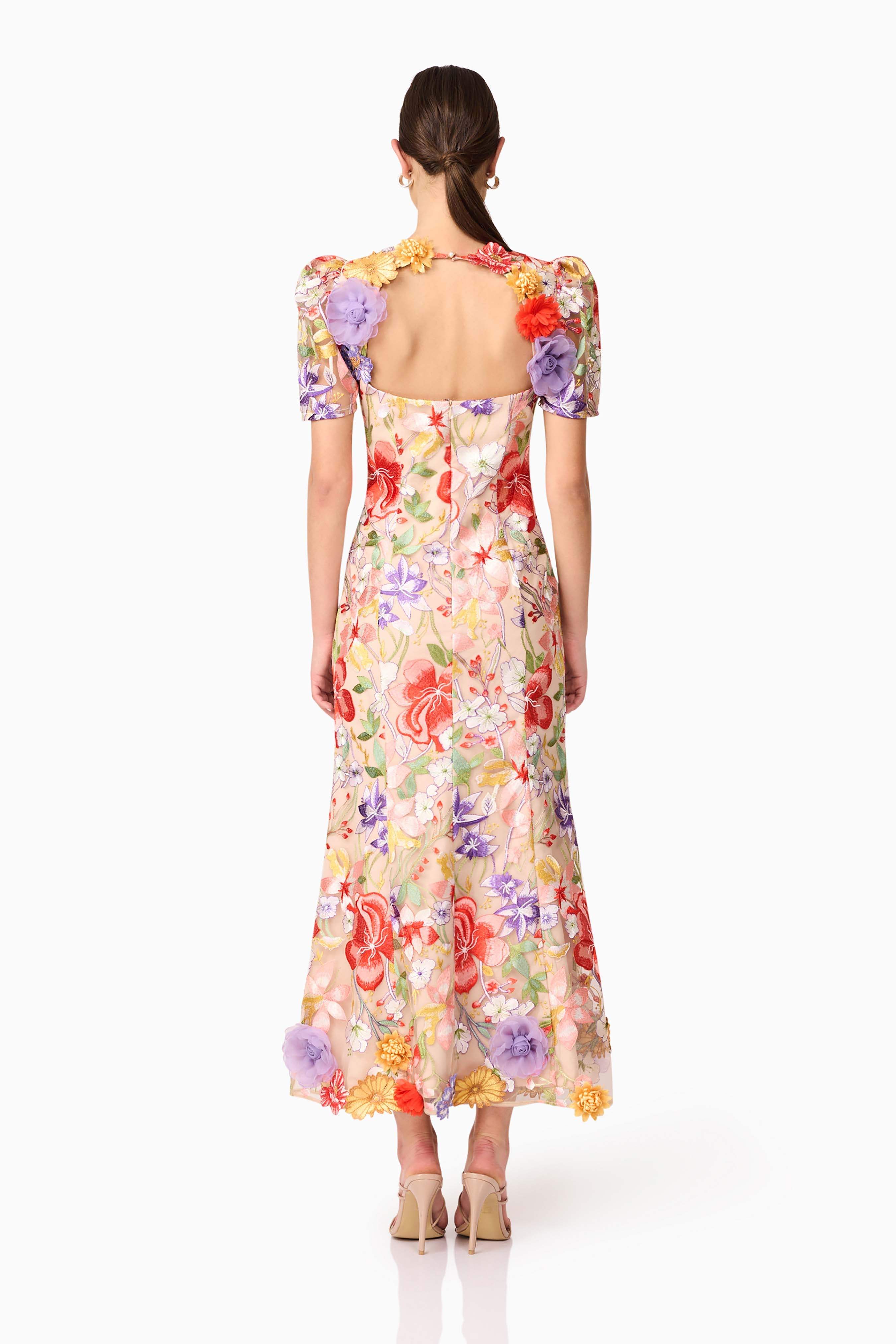 Sophie Embroidered Maxi Dress in Floral