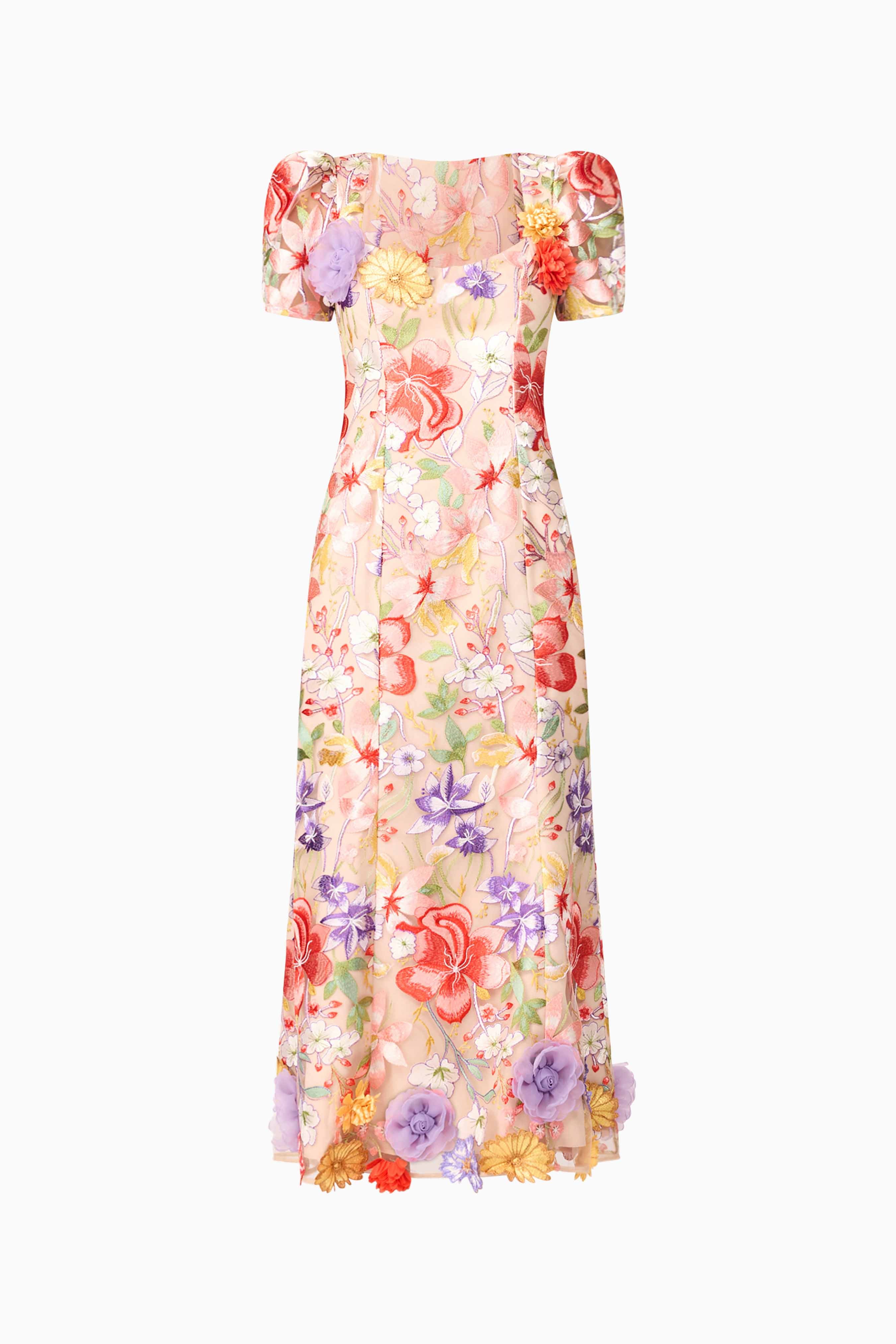 Sophie Embroidered Maxi Dress in Floral
