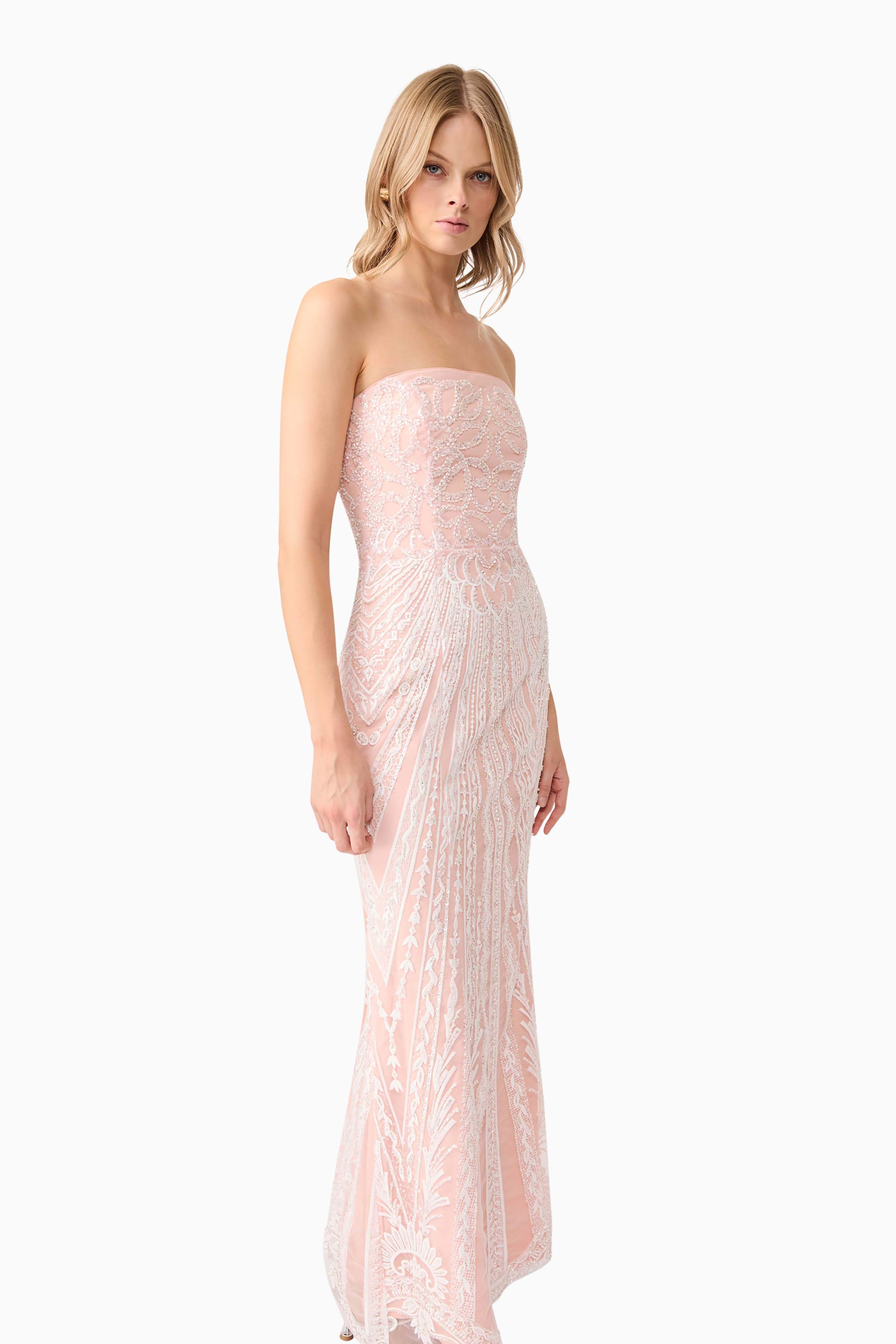 Kiki Strapless Gown in Pink