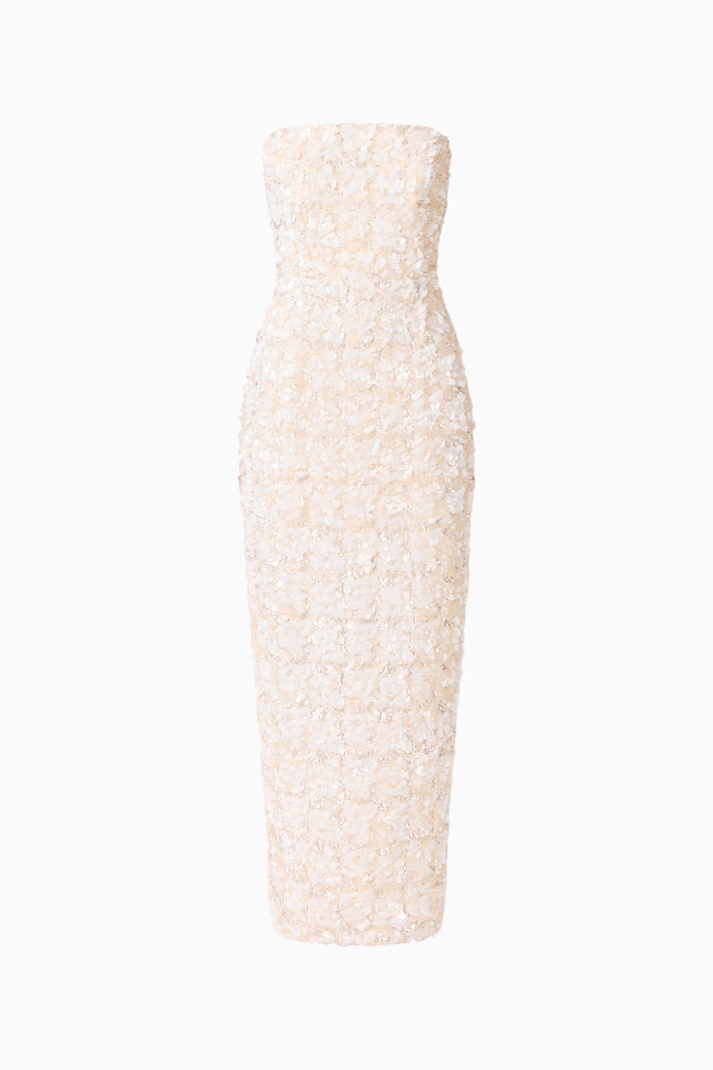 Silvana Column Gown in Cream
