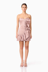 Laura Strapless Mini Dress in Pink