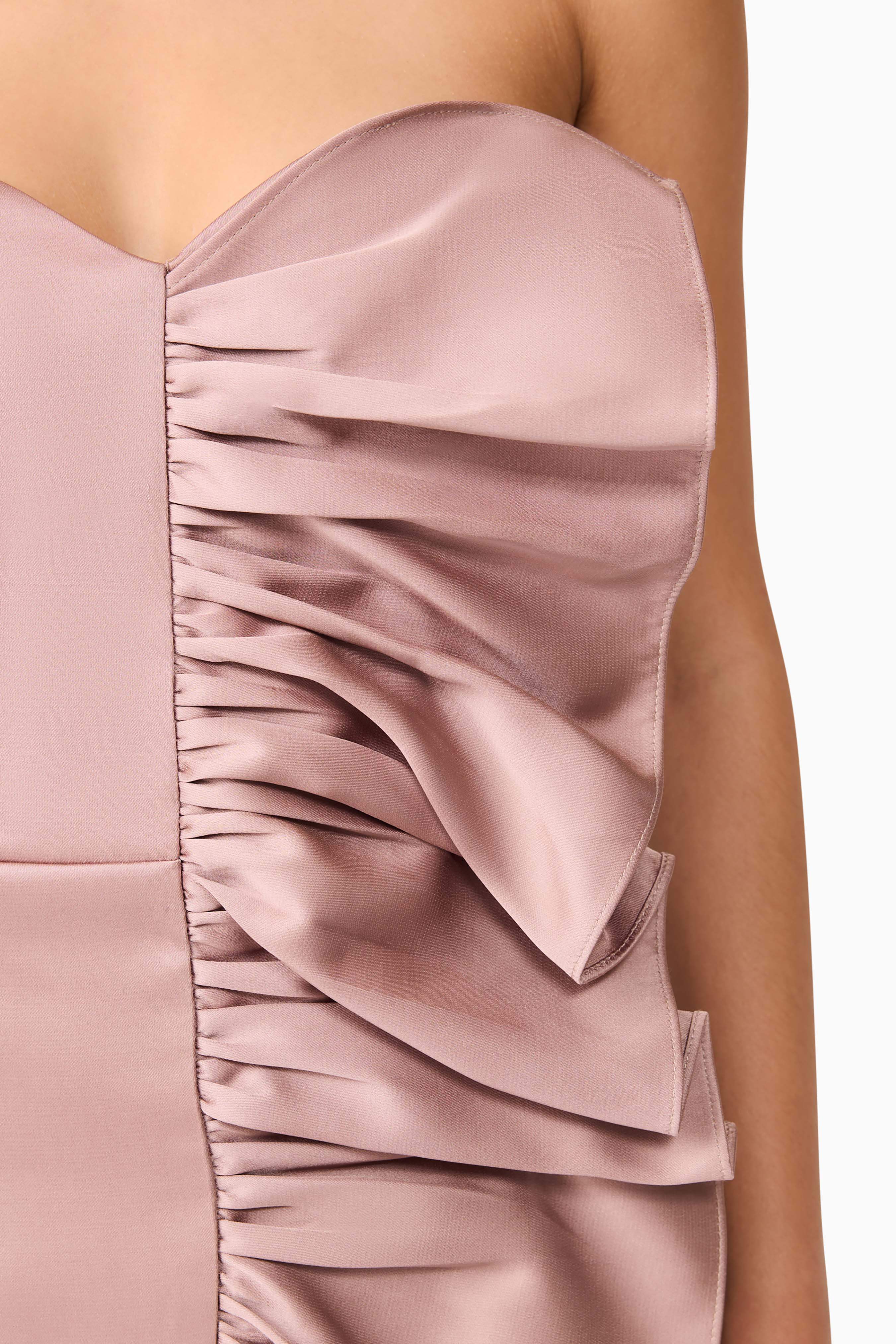 Laura Strapless Mini Dress in Pink