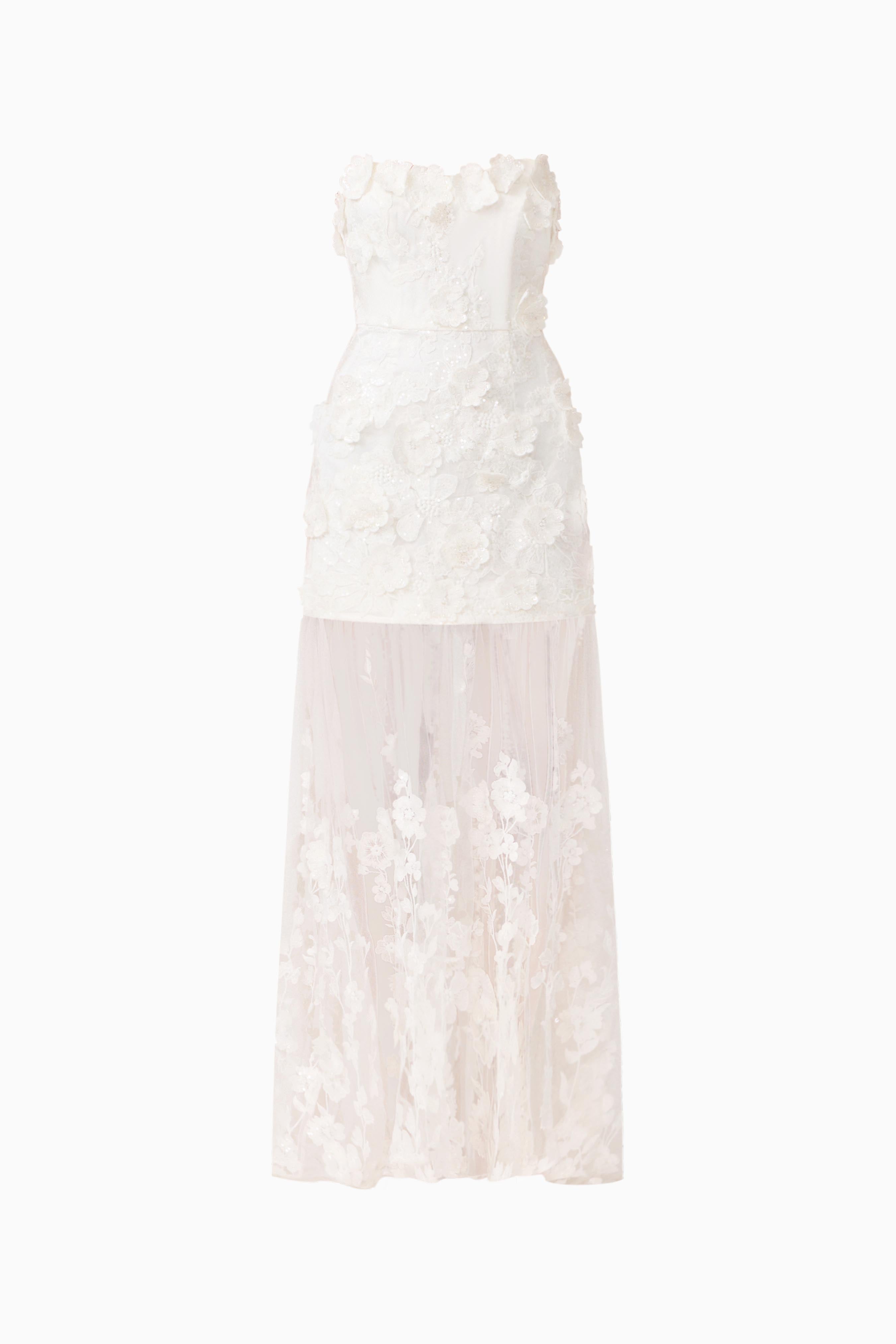 Lorina Sweetheart Gown in White