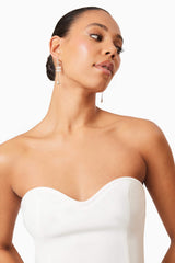 Janelle Strapless Mini Dress In White