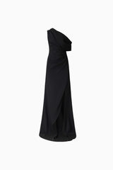 Isadora Off The Shoulder Maxi Gown in Black