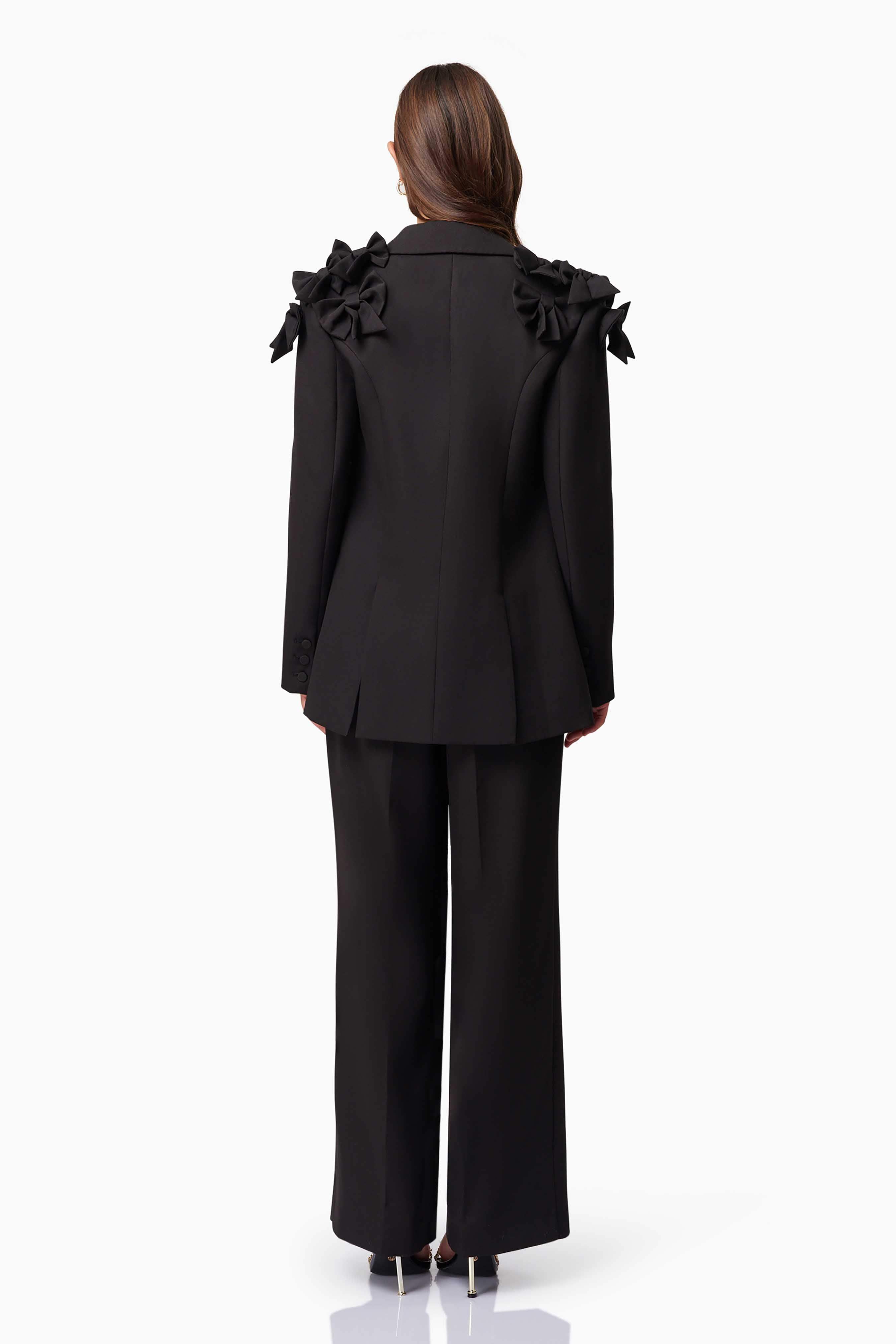 Kennedy Straight Leg Tailored Pants in Black