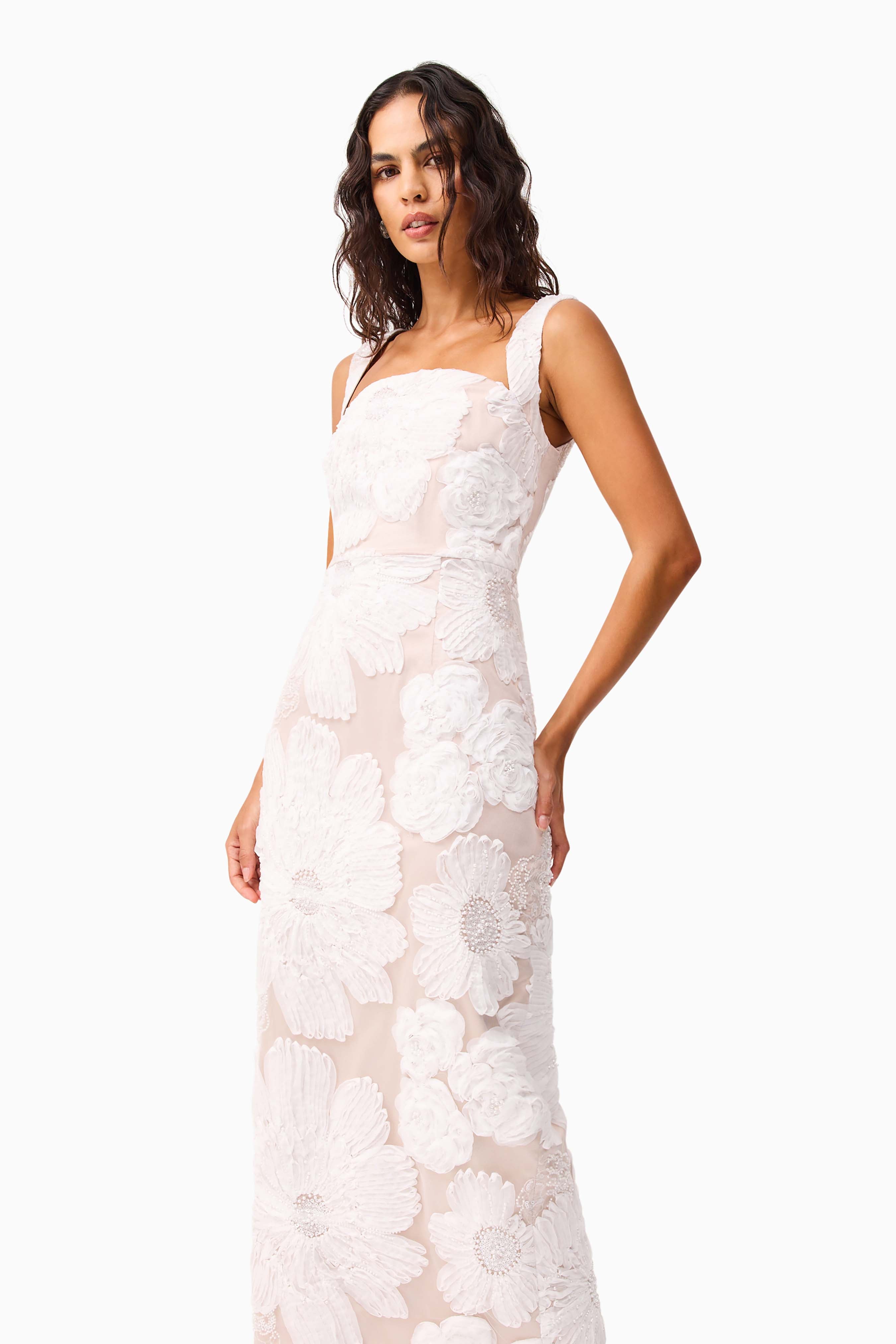 Roxana Midi Dress in White
