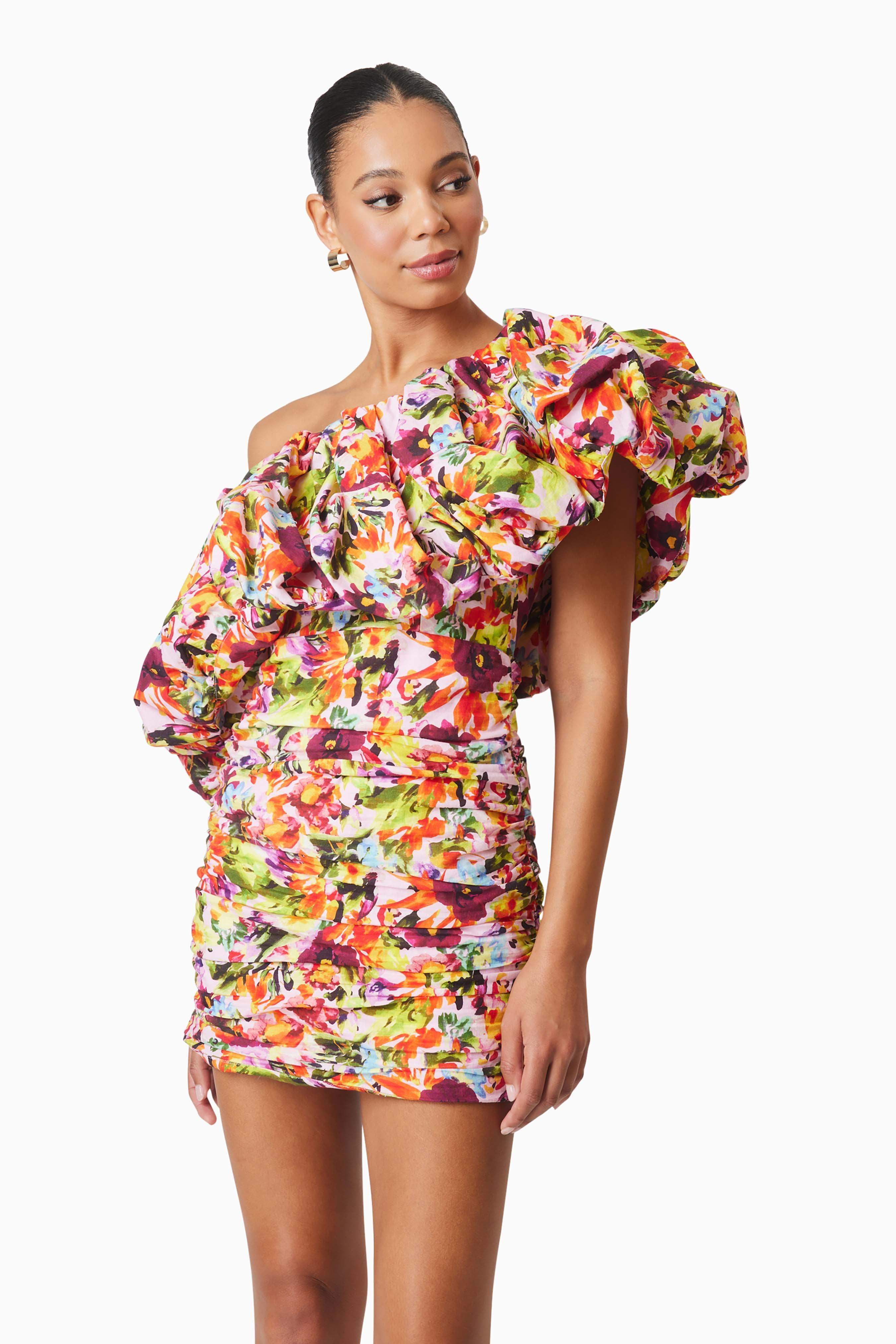 Elira Printed Mini Dress In Florals